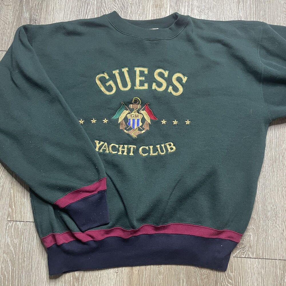 Guess Classic Georges Marciano Rare Vtg Men's Yacht Club Sweatshirt Size Medium